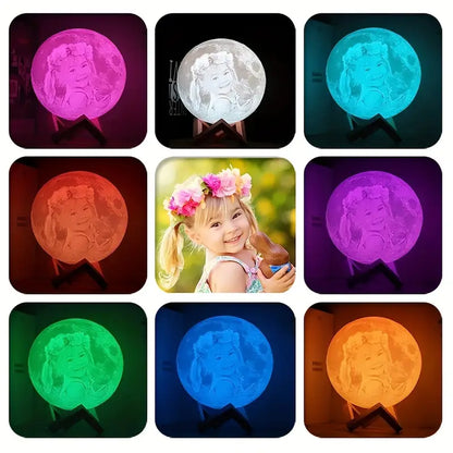 Custom 3D Moon Lamp with Personalized Photo