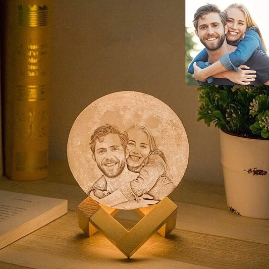 Custom 3D Moon Lamp with Personalized Photo
